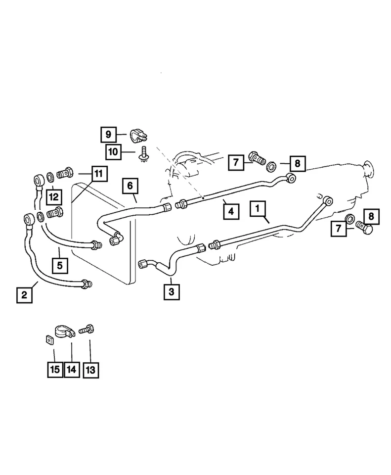 Manguera de presión genuina para enfriador de aceite Mopar 5097764AA Foto 4 de 4