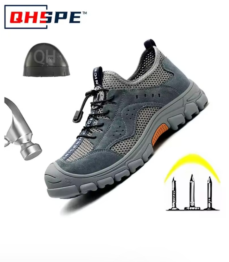 Chaussures de sécurité respirantes à embout acier et semelle anti-perforation