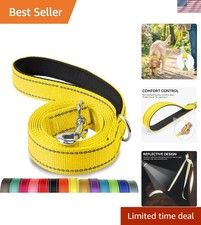 Dog Leash, 5 FT Double-Sided Reflective, Padded Handle Nylon Heavy Duty Leashes