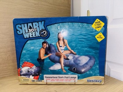 Bestway Discovery Shark 30th Week Tiger Shark Pool Lounge Float 7  Long