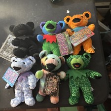 Lot of Liquid Blue Grateful Dead Bears-Lot of 6-Rare