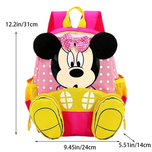 Disney Kids Minnie Mouse Backpack Pink Girls School Bag School Satchel - Picture 6 of 8