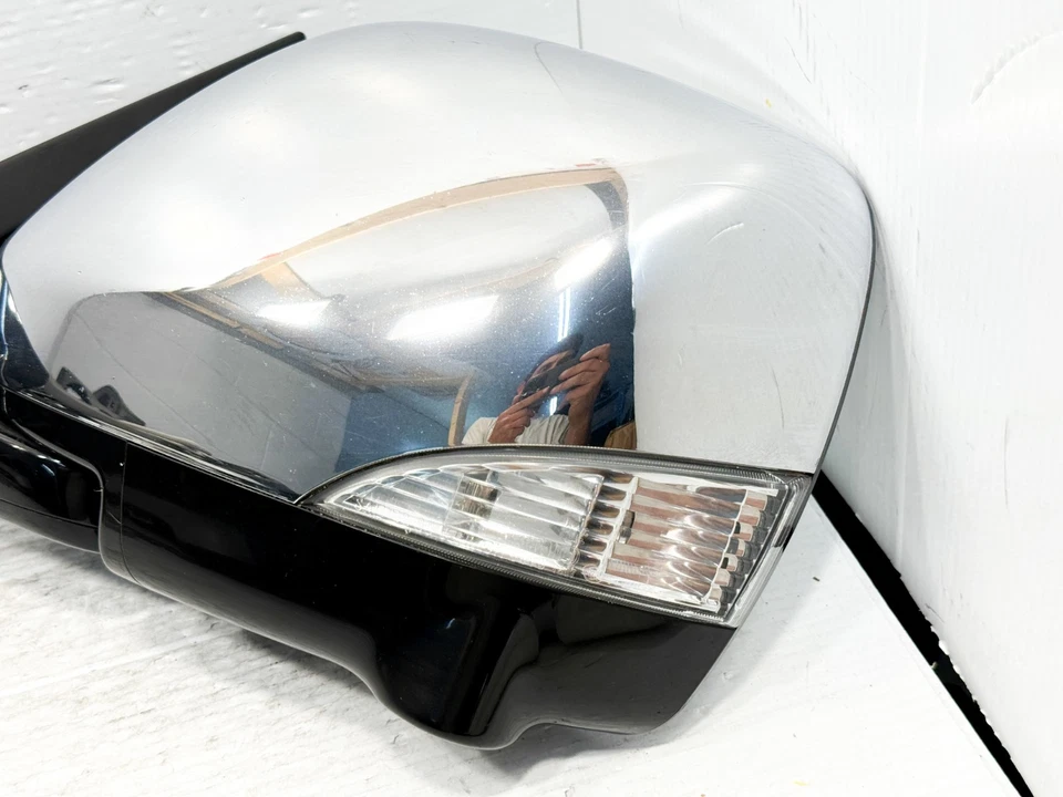 Espejo retrovisor puerta conductor izquierdo Nissan Armada 2020-2021 cromo cámara plegable eléctrica OEM Foto 2 de 4