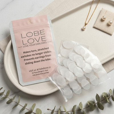 Lobe Love - Clear Ear Lobe Support Patches, 60 Count