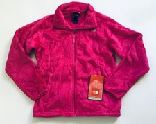 The North Face Girls Fuzzy Fleece Osito Jacket Passion Pink Full Zip Size Kid XL
