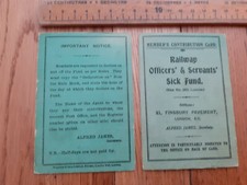 1912 Railway Officers Servants Sick Fund W.Firman Nottingham