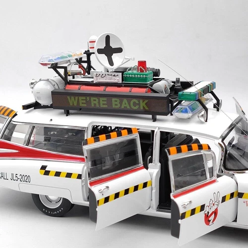 HOT WHEELS 1:18 Cadillac Ghostbusters II ECTO 1A Elite X5470 Diecast Models US - Picture 9 of 13