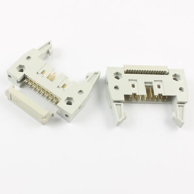 10Pcs 2.54mm 2x8 Pin 16 Pin Straight Male Cable Connector Ejector Header Latch