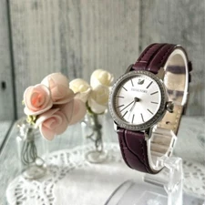 Swarovski Watch with Stones Silver Used From Japan Check description