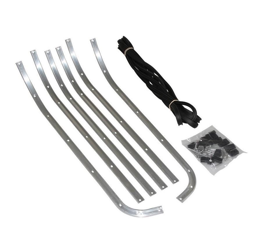 Joints de marche-pied noirs pour Vespa PX 125 Piaggio | Kit de 4 pièces