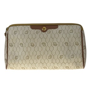 Auth Christian Dior Trotter Bolso sin asas Bolso de mano PVC Cuero Marrón  Francia 66BQ394 | eBay