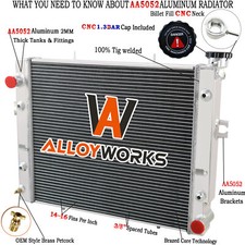 2 Row Aluminum Radiator For 90-11 Toyota Forklift 4.3L 16410U335071 16410U336071