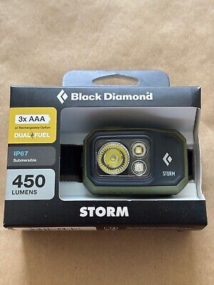 NEW BLACK DIAMOND STORM 450 HEADLAMP COLOR DARK OLIVE FAST NEW BLACK DIAMOND STORM 450 HEADLAMP COLOR DARK OLIVE FAST