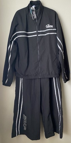 New Tulones Black Zip Jacket & Track Pants L Tracksuit