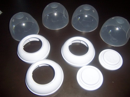 Avent new bottle rings caps discs grey bag