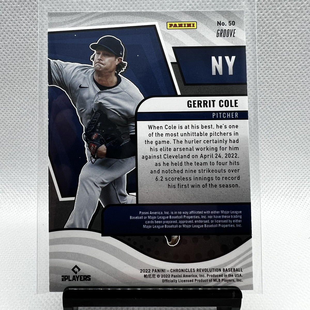 2022 Panini Chronicles Gerrit Cole Revolution Groove #50 Yankees