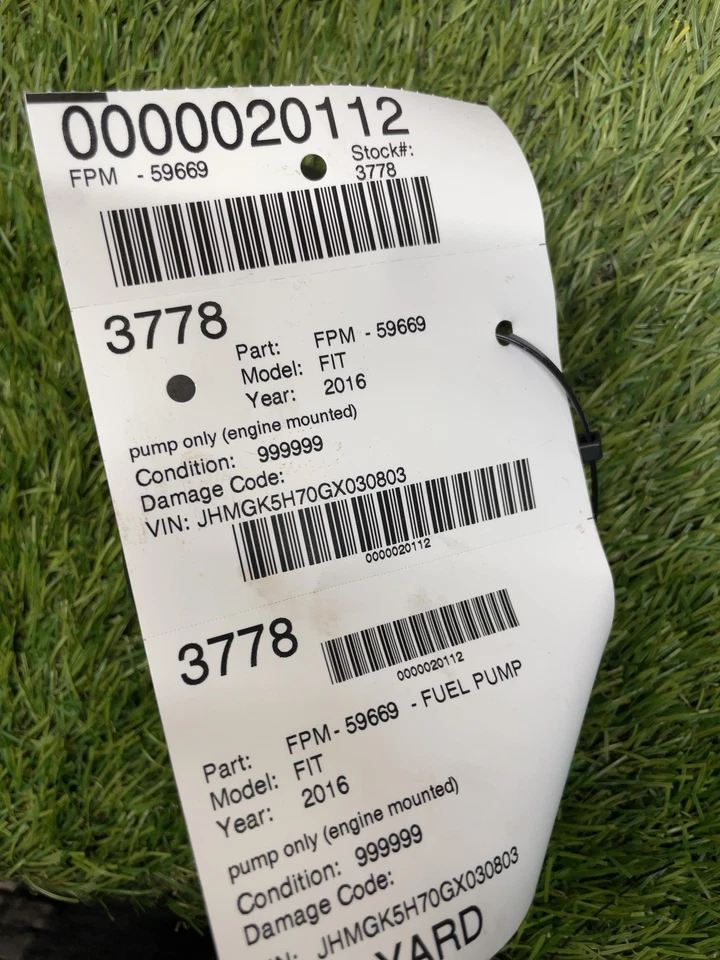 ✅ 2017 HONDA FIT ВЫСОКИЙ ТОПЛИВНЫЙ НАСОС ВЫСОКОГО ДАВЛЕНИЯ OEM - Изображение 3 из 3