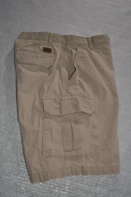 44815-a Dockers Cargo Shorts Chinos Flat Front Tan Cotton Size 30