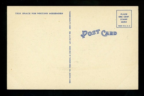 Post Office postcard Massachusetts MA Lynn flag columns hedges - Picture 2 of 2