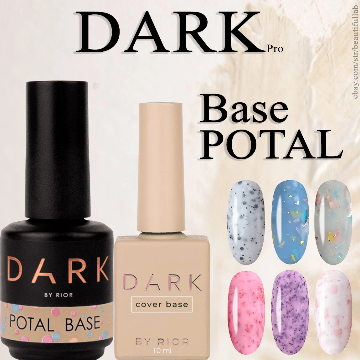 DARK BASE POTAL Сover Gel nail polish - Сamouflage / Rubber / Quick Design
Opens in a new window or