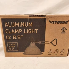 VIVOSUN Clamp Lamp Light w/ Detachable 8.5 Inch Reflector up to 150W 2PACK NIB