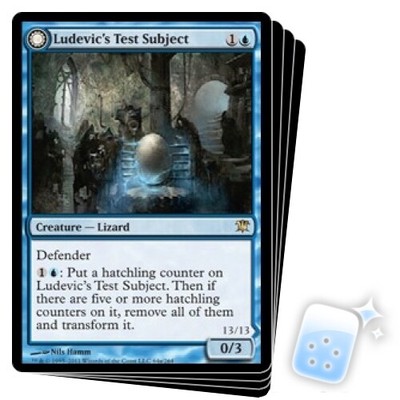 LUDEVIC'S TEST SUBJECT X4 Innistrad ISD Magic MTG MINT CARD