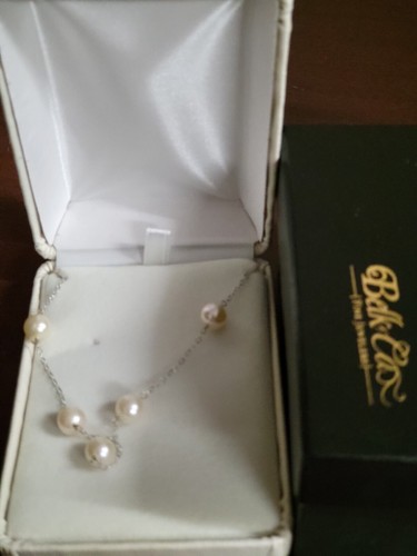 Necklace Belk & Co Gold Chain & Natural Pearls 18" L Fine Jewelry - Picture 3 of 4
