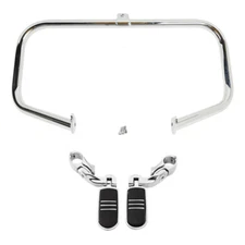 Chrome Engine Guard Highway Crash Bar Footpeg Fit For Harley Road King 1997-2008