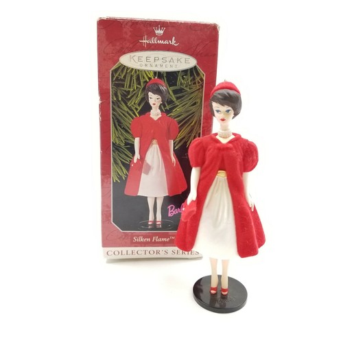 Hallmark Keepsake Christmas Ornament Barbie Silken Flame 1998 1960s Fashion Doll