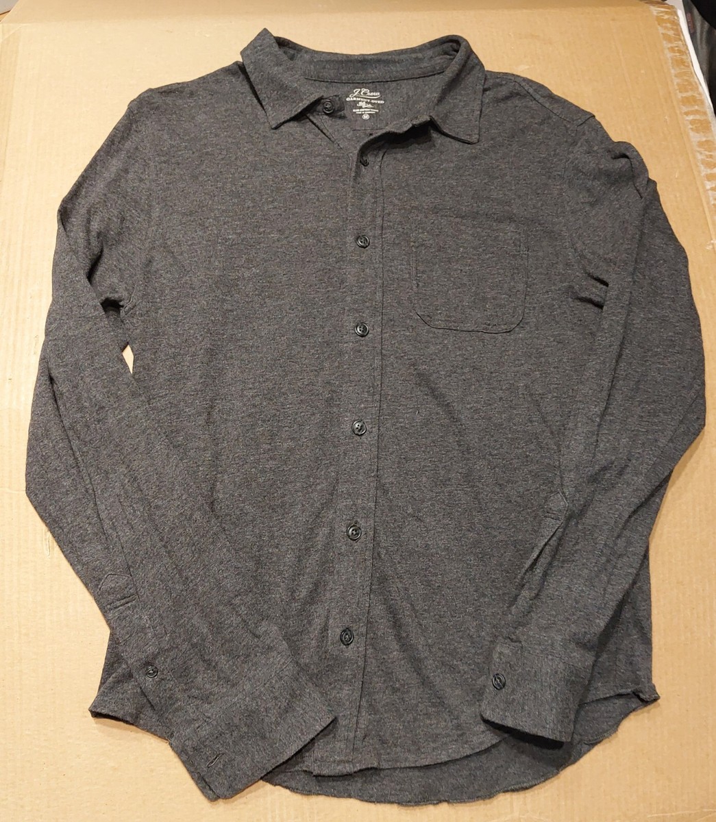 J Crew Men's M Garment Dyed Harbor Shirt Slub Knit Jersey