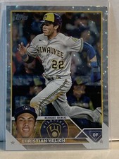 2023 Topps Series 1 CHRISTIAN YELICH Super Box Silver Patterned Foil Board #192
