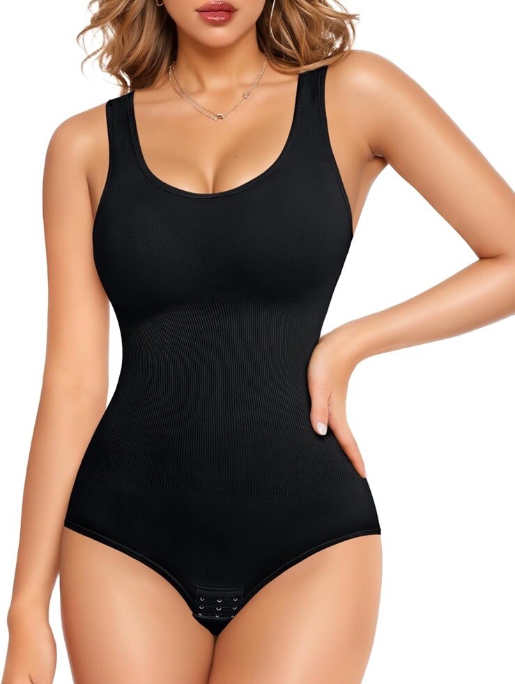 Tank Top Bodysuit for Women Tummy Control Slim fit Sleeveless 3XL 4XL-image