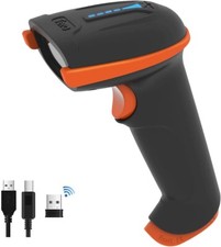 1D 2D QR Barcode Scanner Wireless and Wired with Battery Level Indicator Digital