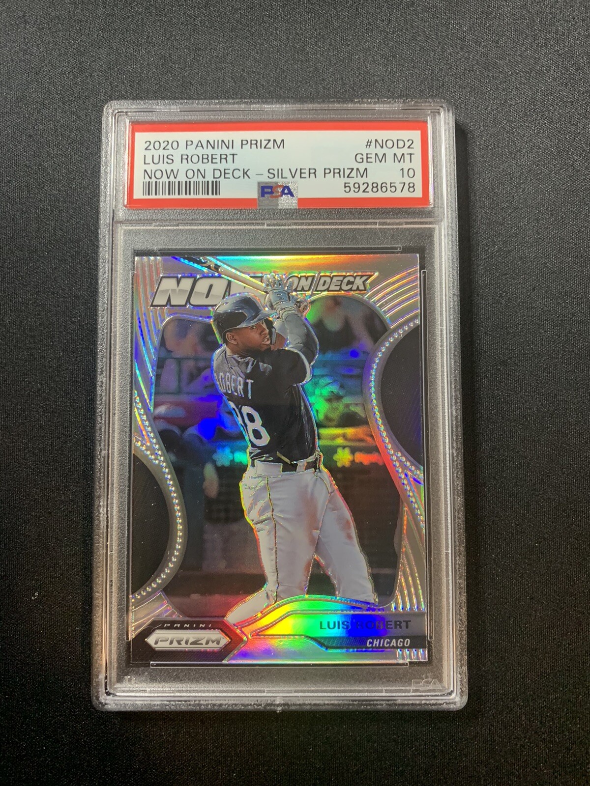 Luis Robert 2020 Panini Prizm Silver Now On Deck PSA 10 Gem Mint Rookie Card
