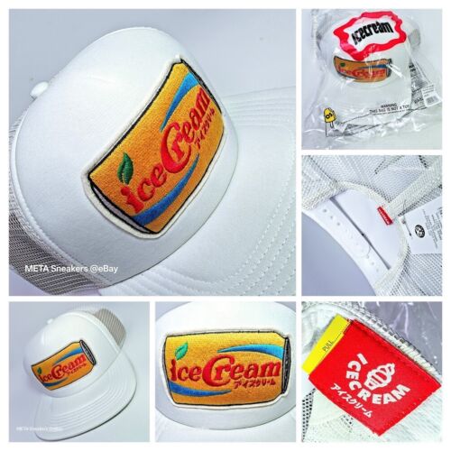 Ice Cream Trucker Hat White Orange Billionaire Boys Club Retro Snapback Cap -New