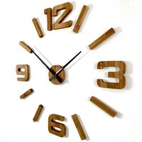 3D Wanduhren Diy Holz Eiche GroßE Wanduhr 100-130CM 3D Wanduhr Modern Design Eko