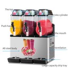 110V Commercial Slushy Machine 45L 3 Tank 1100W Stainless Steel Margarita Frozen