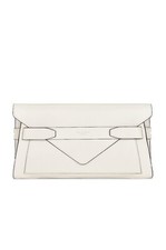 Rag & Bone Field Folio Leather Clutch Antique White Nwt $495