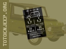 PLAQUE PLAQUETTE LABLE SIGNALETIQUE  ALU " PRESSION "  CITROEN MEHARI . 4X4 