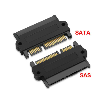 SFF8482 SAS To SATA 180 Degree Angle Adapter Converter Straight Head Motherboard