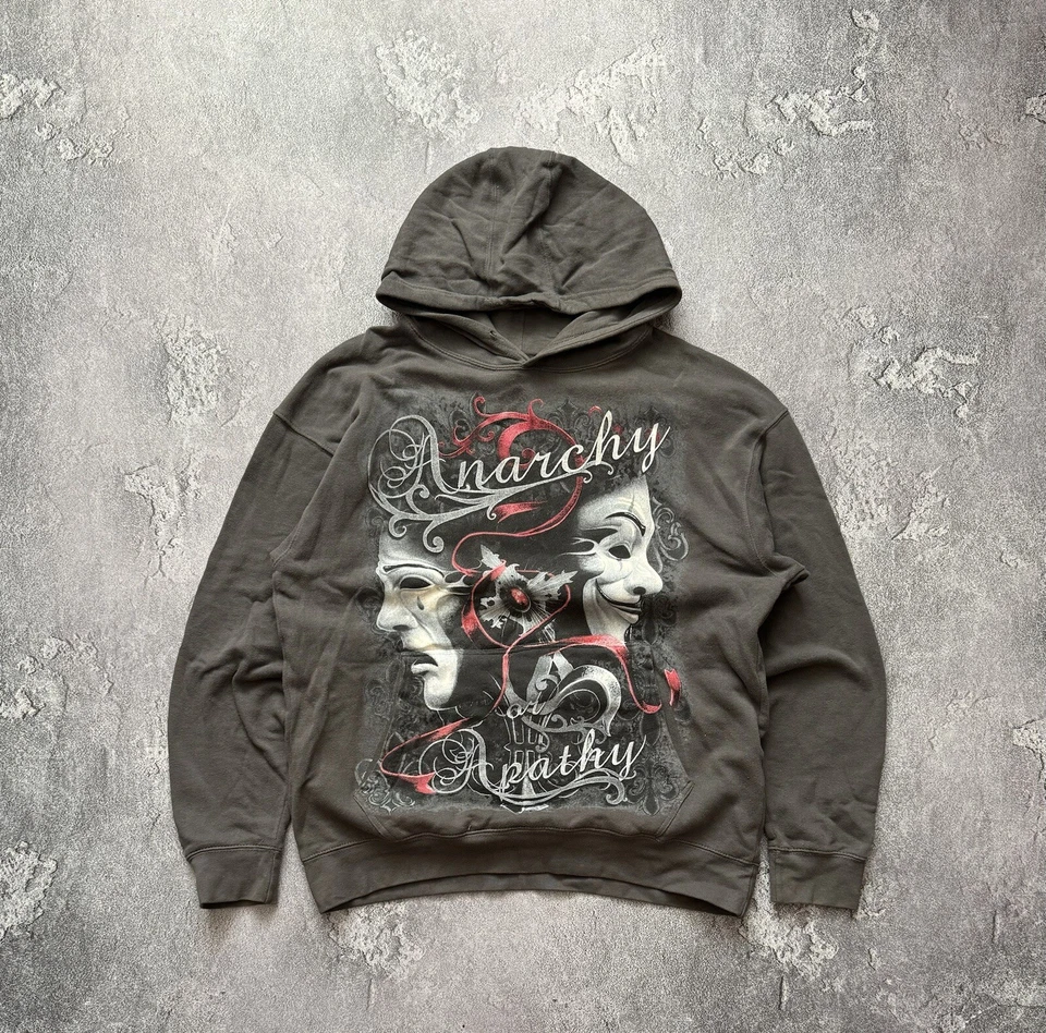 Spiral XXL Vintage Big Logo Anarchy Apathy Hoodie Sweatshirt Hooded Streetwear - Image 4 of 4