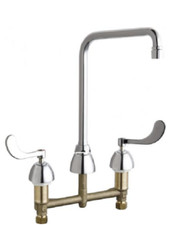 Chicago Faucets 786-HR8AE35V317AB High Arch Kitchen Faucet w 8" Centers 1.5 GPM