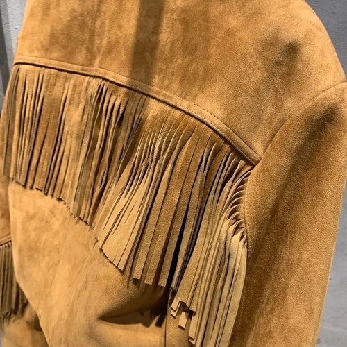 Women's Fringe Suede Leather Jacket Western Boho Crop Cowgirl Festival Coat Jack - Picture 3 of 10