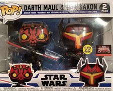 Funko Pop! Darth Maul & Gar Saxon GITD 2 Pack Star Wars Glow Target Con 2023 NEW