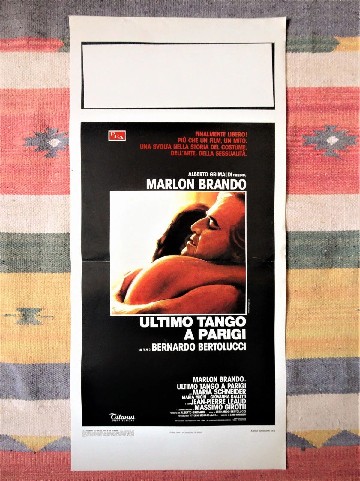 Locandina originale film Ultimo tango a Parigi (1972) - Regia di Bernardo Bertolucci