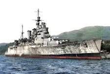 ROYAL NAVY BATTLECRUISER HMS RENOWN AT FASLANE IN AUGUST 1948