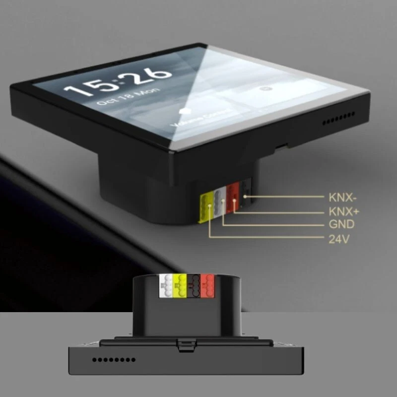 Interruptor KNX de 4"" control de hogar inteligente pantalla de control central inteligente hotel inteligente  Foto 2 de 4