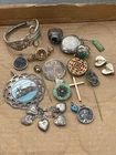Antique Costume Jewelry Estate Lot, Sterling Silver, Gold Filled, Stick Pins!