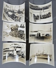 WWII Photos Lot of 6 Original US Army Transport Gen H.F. Hodges Ship w/Troops