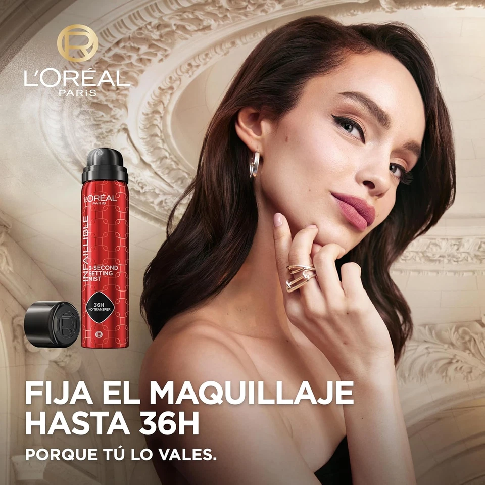 L'Oréal Paris Spray Fijador De Maquillaje Infaillible, Resistente Al Agua, Se Ma - Imagen 2 de 4